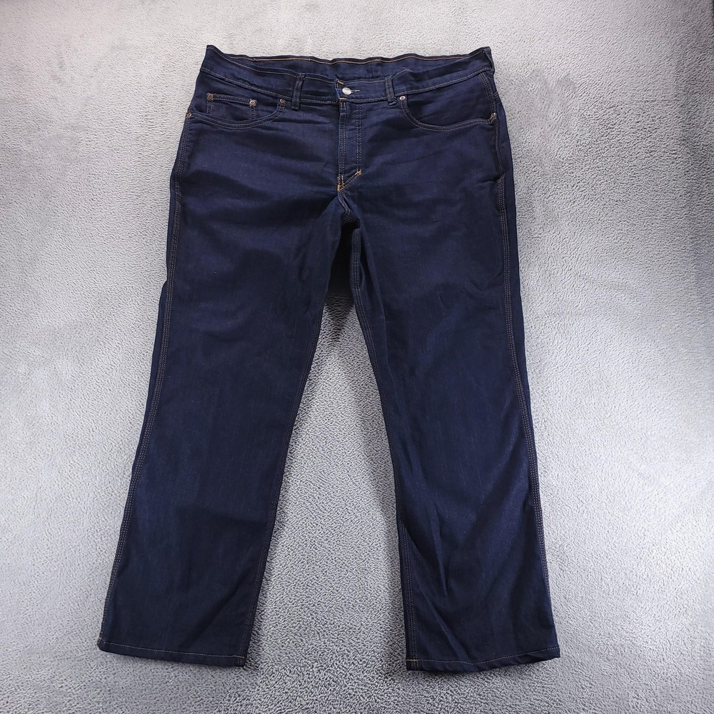 Origin Jeans Mens 42x30 Blue Legit Fit D68 Relaxed Straight Dark Wash USA Denim
